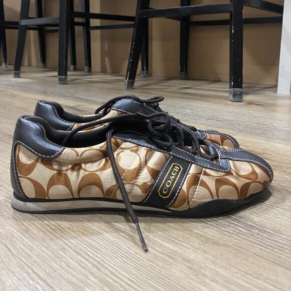 Coach Kirby Sateen Signature Tennis Sneakers - Y2K Aesthetic  - Picture 1 of 8